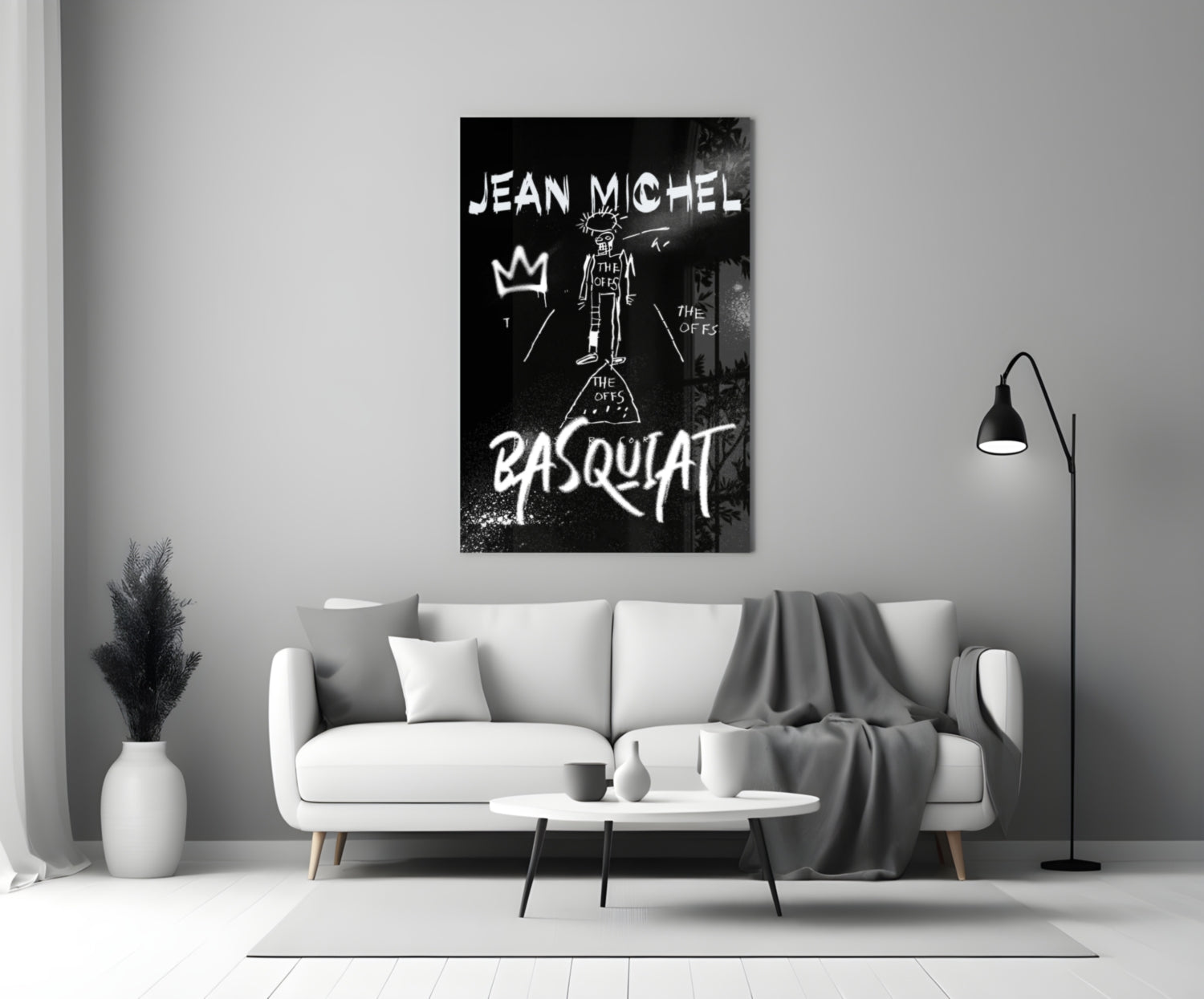 Style of Jean-Michel Basquiat Glass Wall Art || Designer Collection