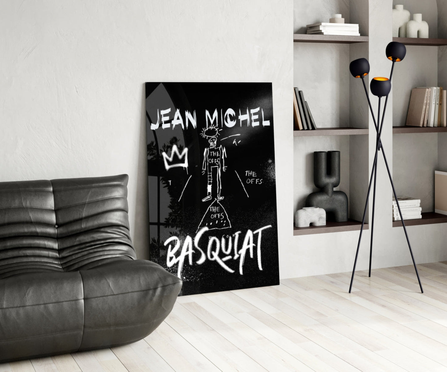 Style of Jean-Michel Basquiat Glass Wall Art || Designer Collection