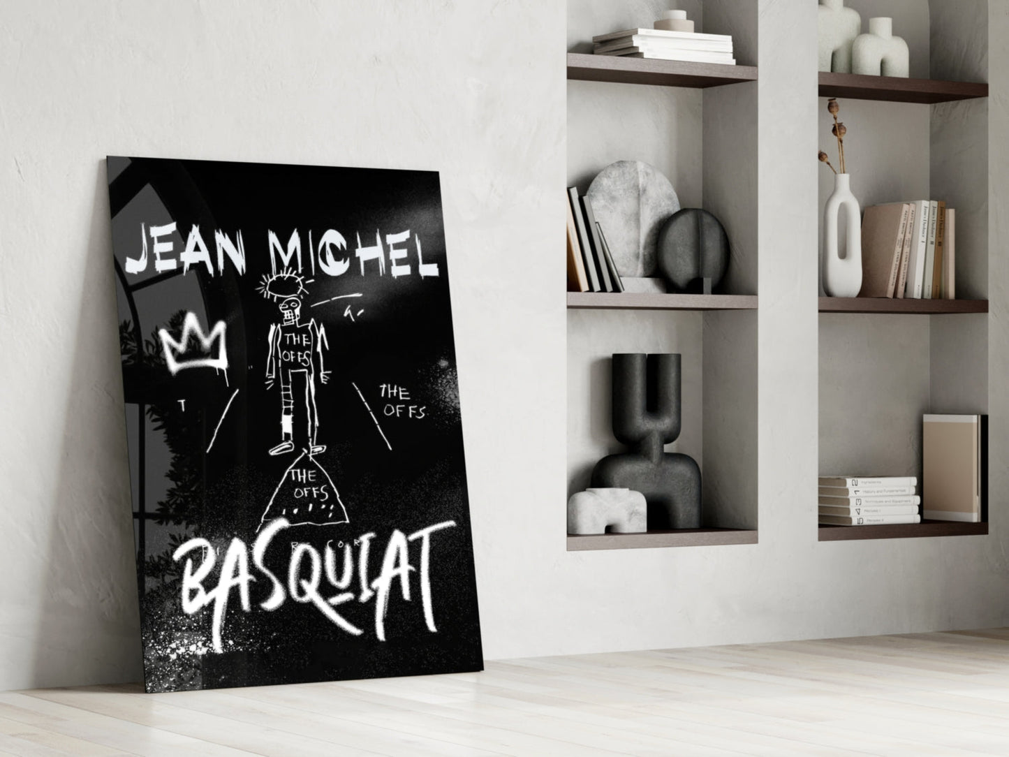 Style of Jean-Michel Basquiat Glass Wall Art || Designer Collection