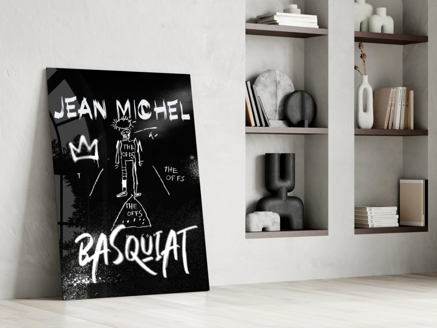 Style of Jean-Michel Basquiat Glass Wall Art || Designer Collection