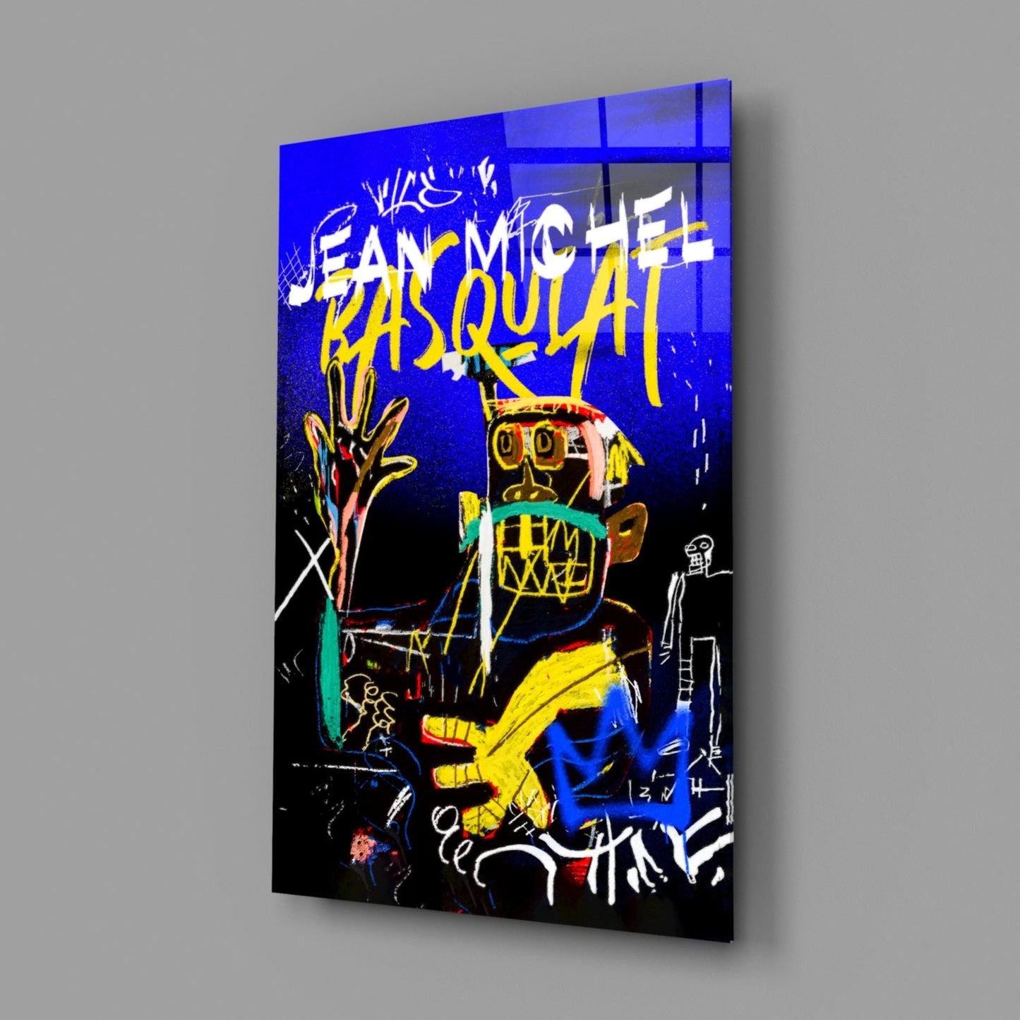 Style of Jean-Michel Basquiat Glass Wall Art || Designer Collection