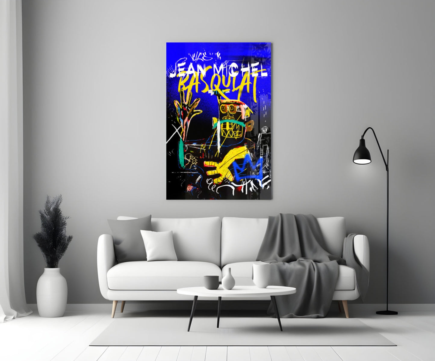 Style of Jean-Michel Basquiat Glass Wall Art || Designer Collection