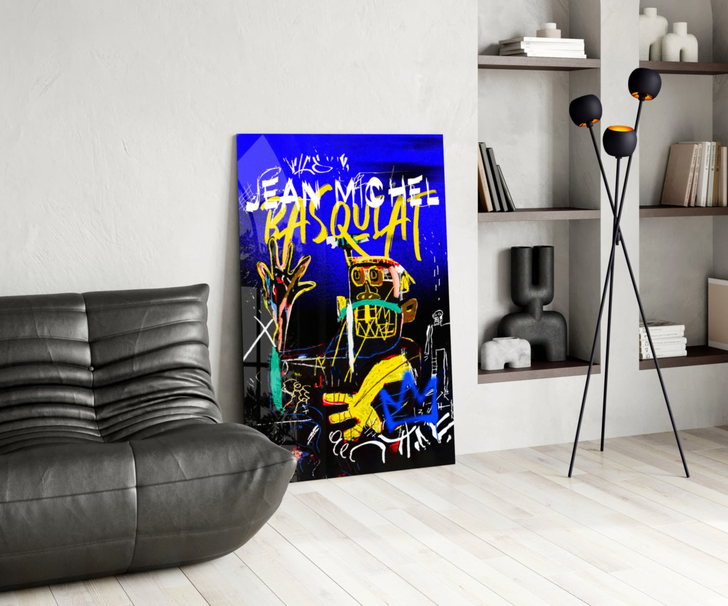 Style of Jean-Michel Basquiat Glass Wall Art || Designer Collection