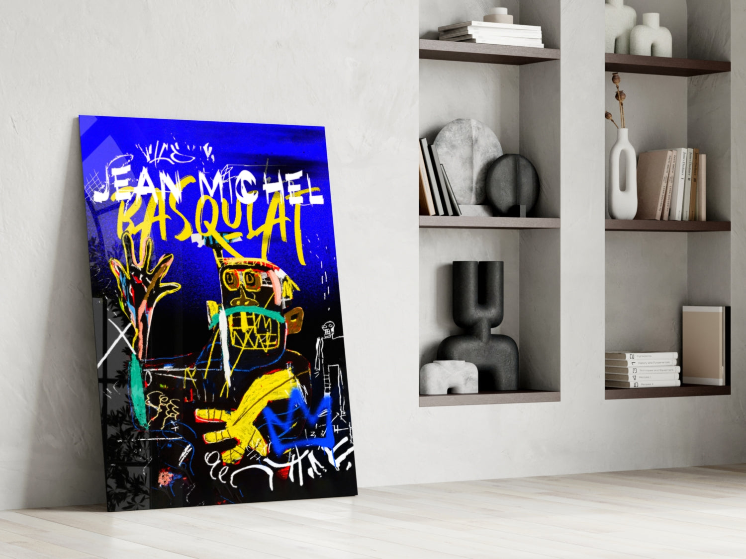 Style of Jean-Michel Basquiat Glass Wall Art || Designer Collection
