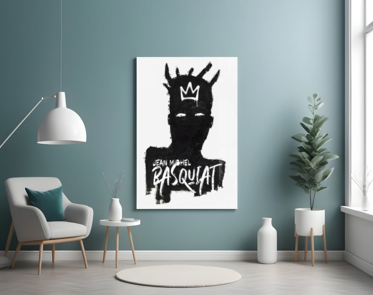 Style of Jean-Michel Basquiat Glass Wall Art || Designer Collection
