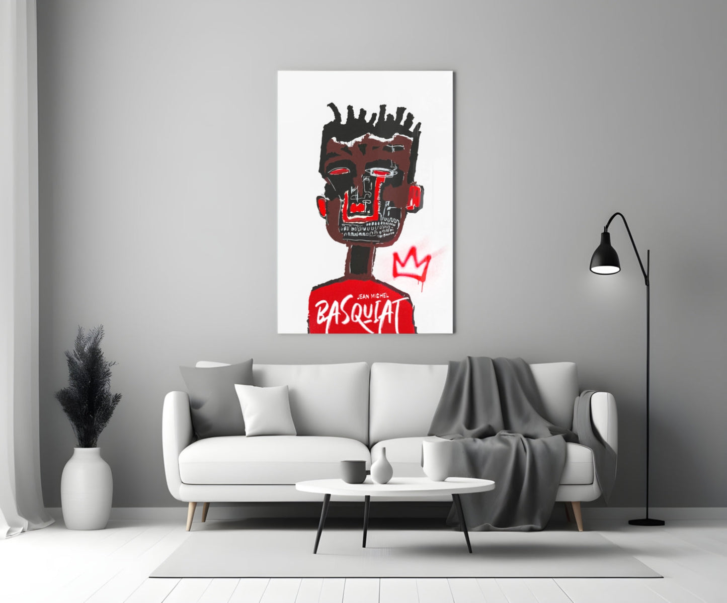 Style of Jean-Michel Basquiat Glass Wall Art || Designer Collection