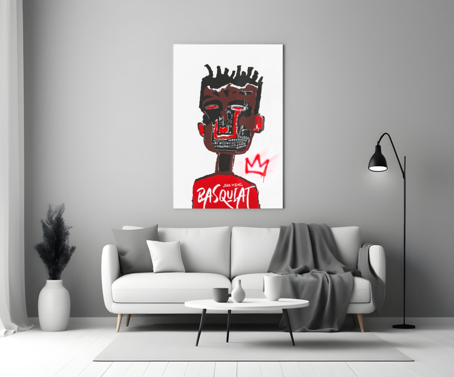 Style of Jean-Michel Basquiat Glass Wall Art || Designer Collection