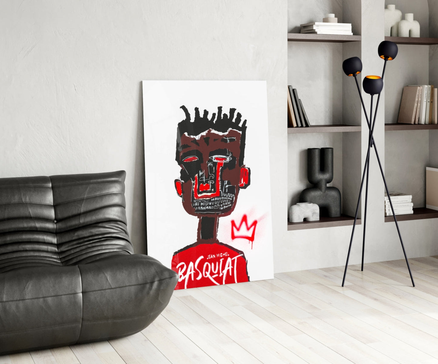 Style of Jean-Michel Basquiat Glass Wall Art || Designer Collection