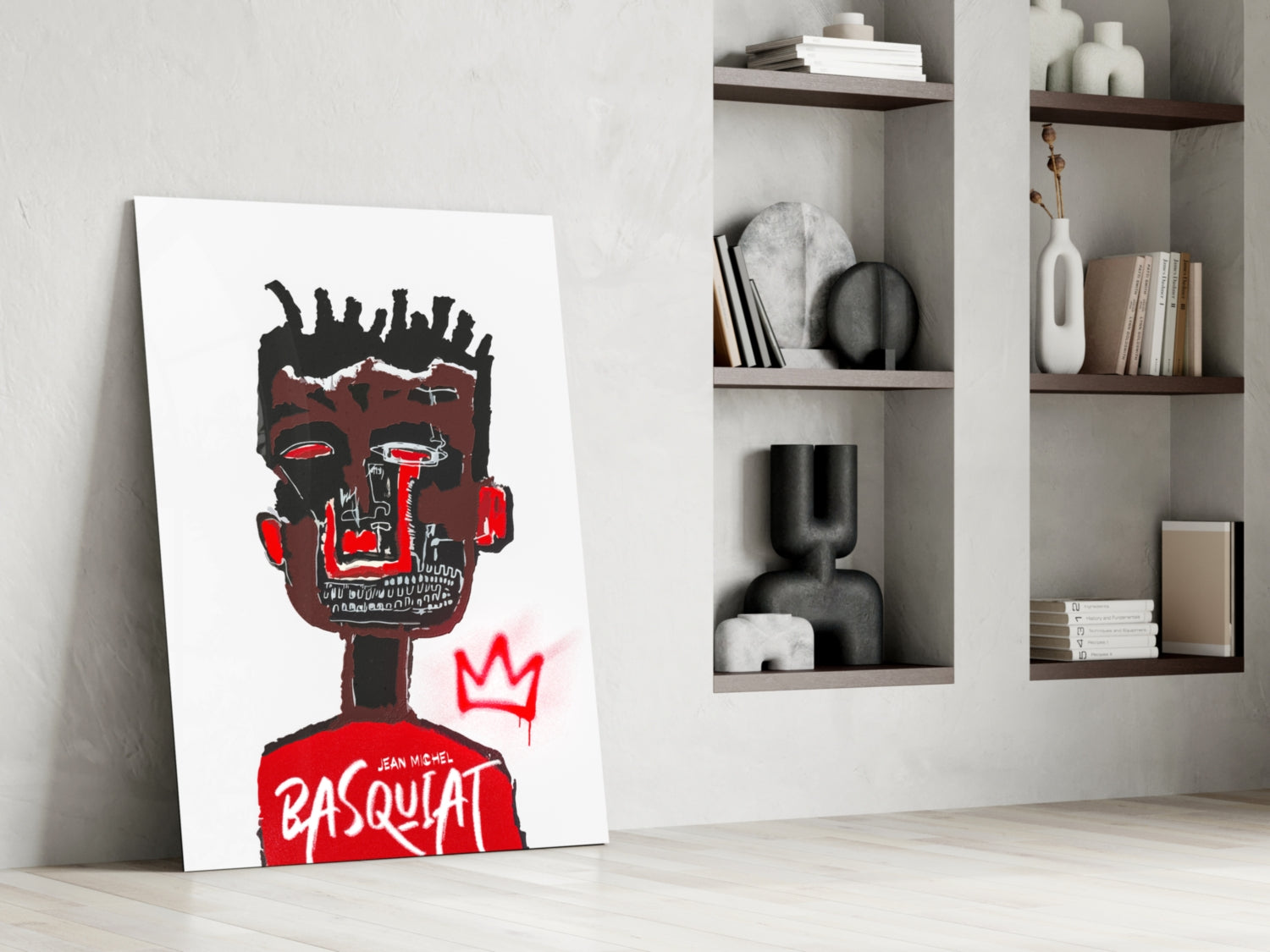 Style of Jean-Michel Basquiat Glass Wall Art || Designer Collection