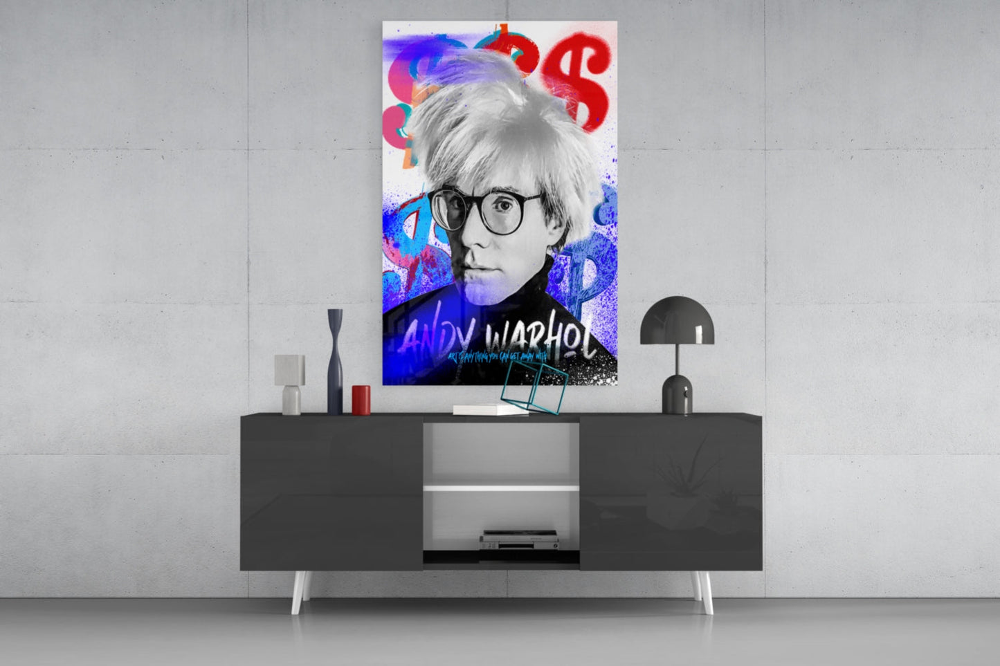 Andy Warhol Glass Wall Art || Designer Collection