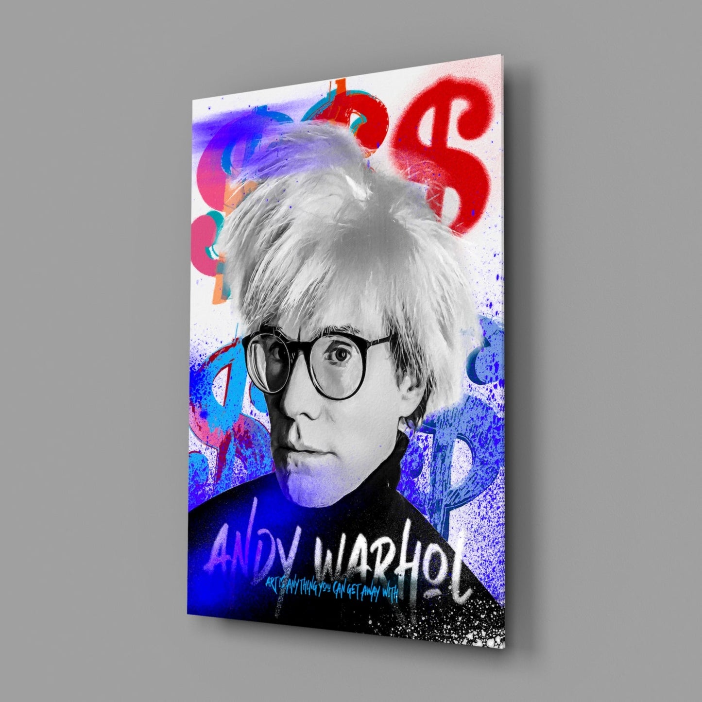 Andy Warhol Glass Wall Art || Designer Collection