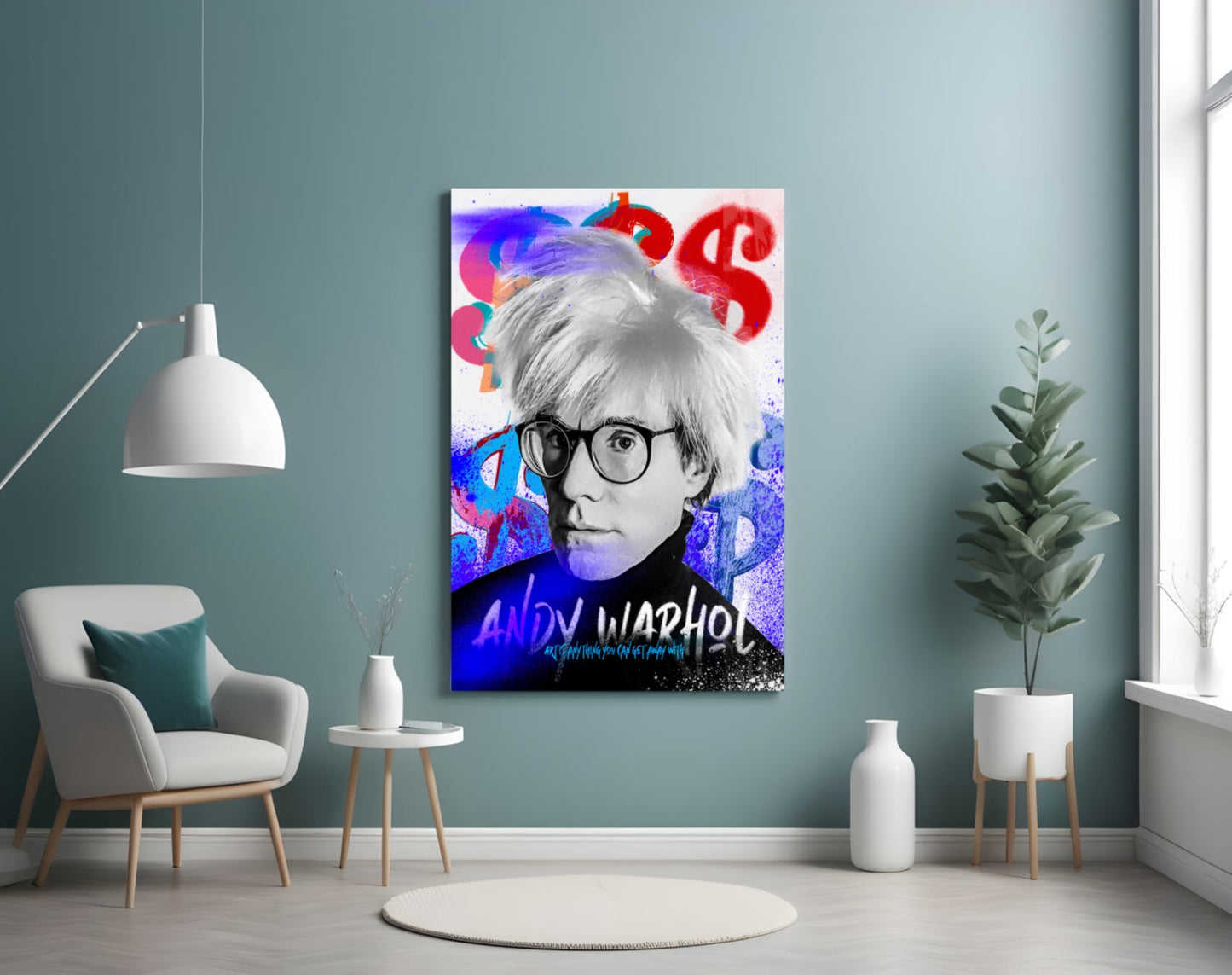 Andy Warhol Glass Wall Art || Designer Collection