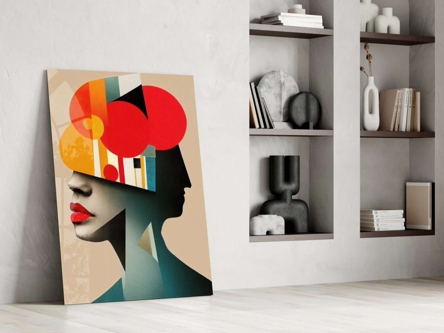Geometric Thoughts Glass Wall Art || Designer Collection