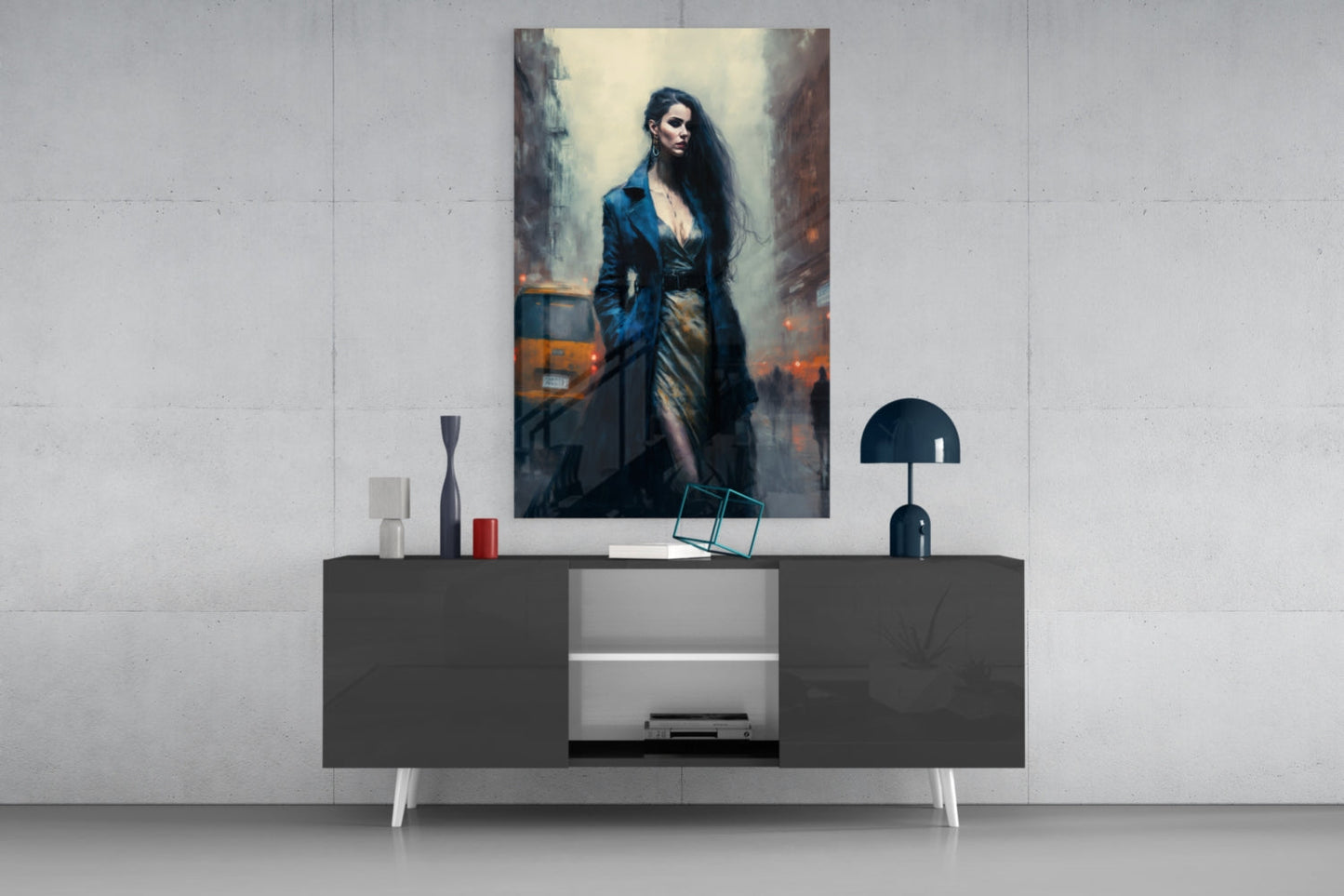 Stand Womanly Glass Wall Art || Designer Collection