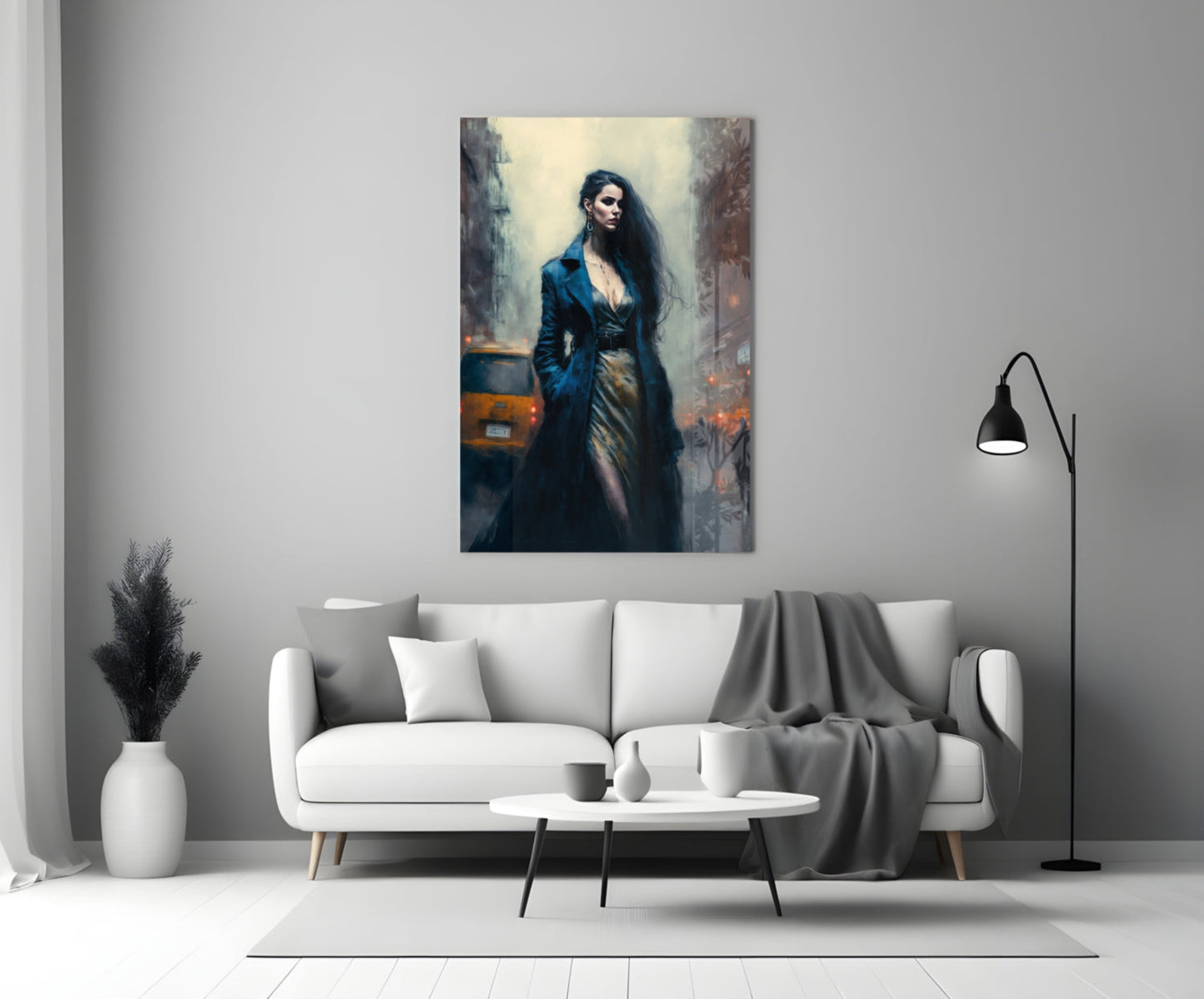 Stand Womanly Glass Wall Art || Designer Collection