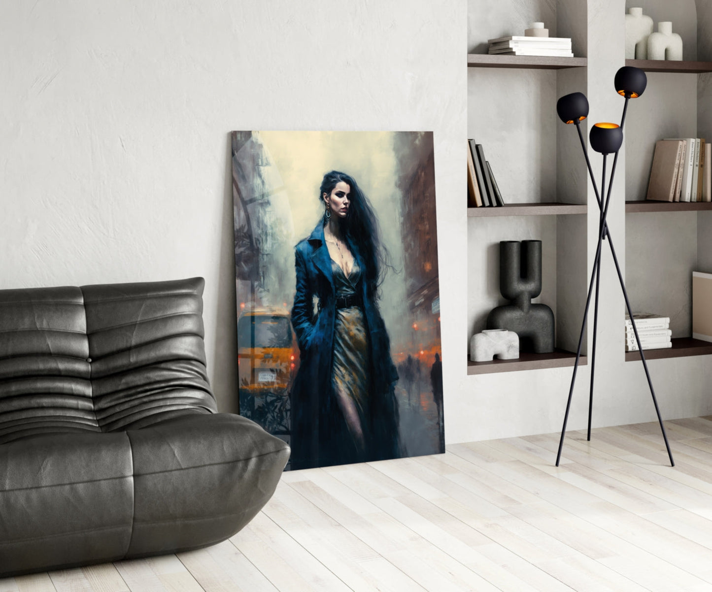 Stand Womanly Glass Wall Art || Designer Collection