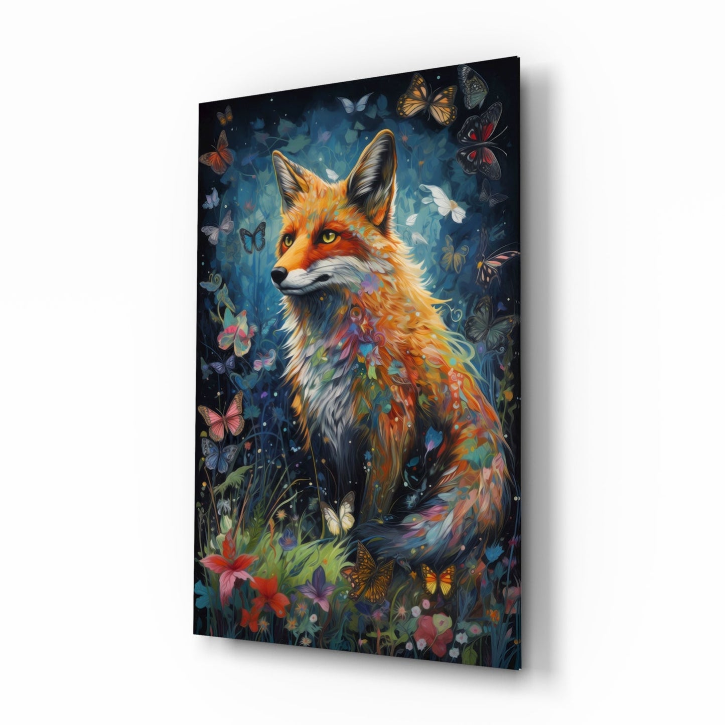 The Fox Glass Wall Art || Designer Collection