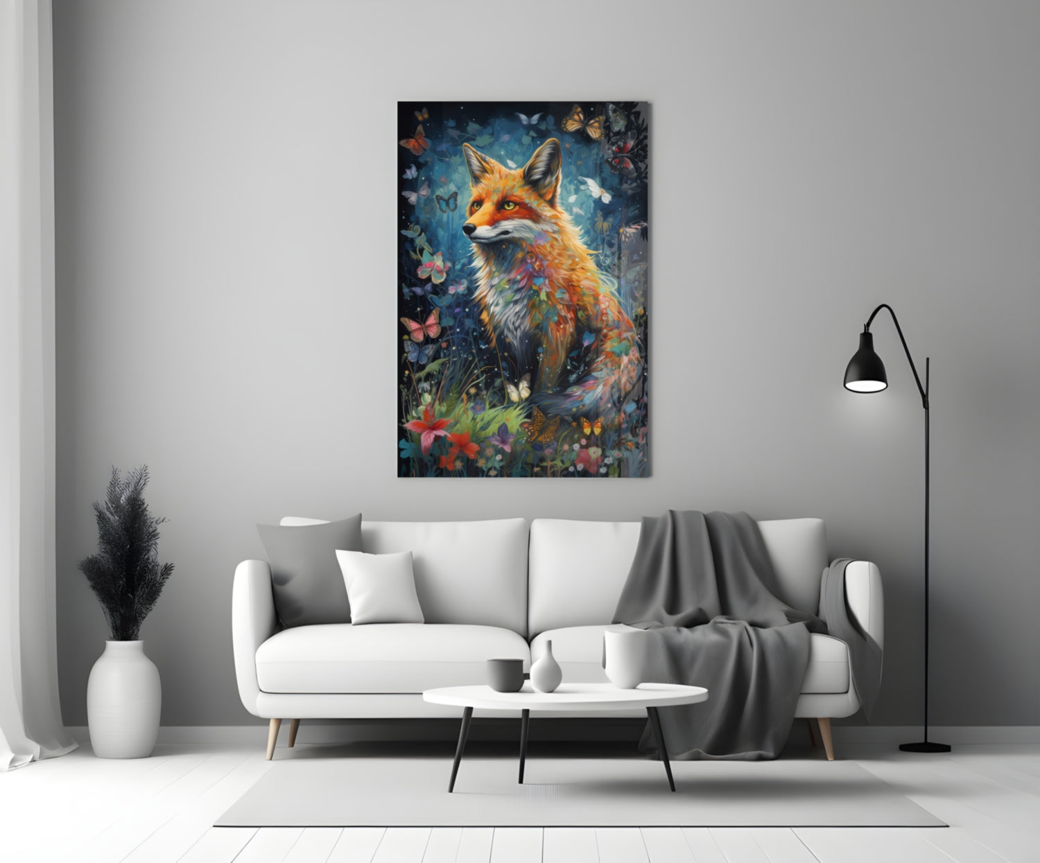 The Fox Glass Wall Art || Designer Collection