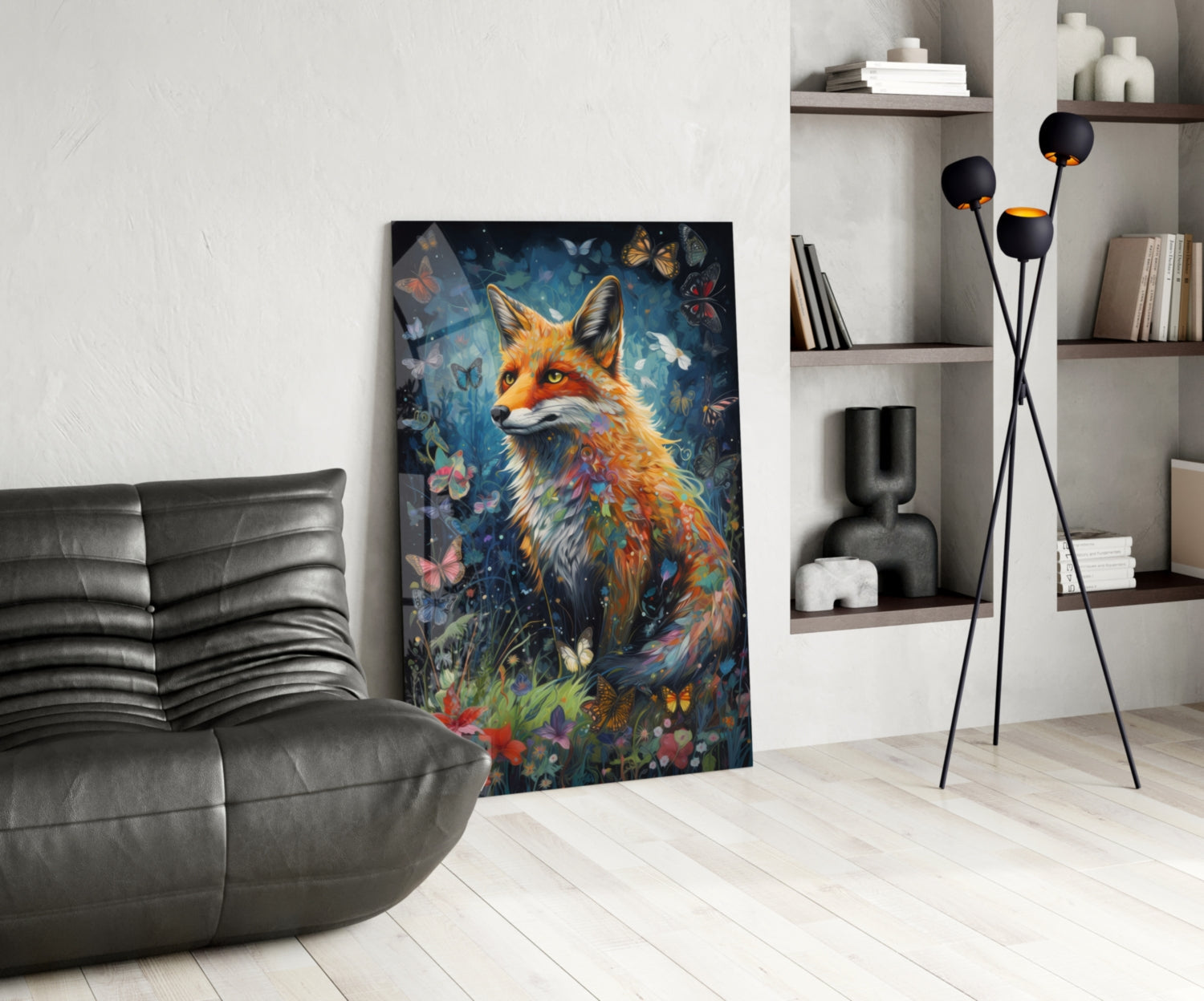 The Fox Glass Wall Art || Designer Collection