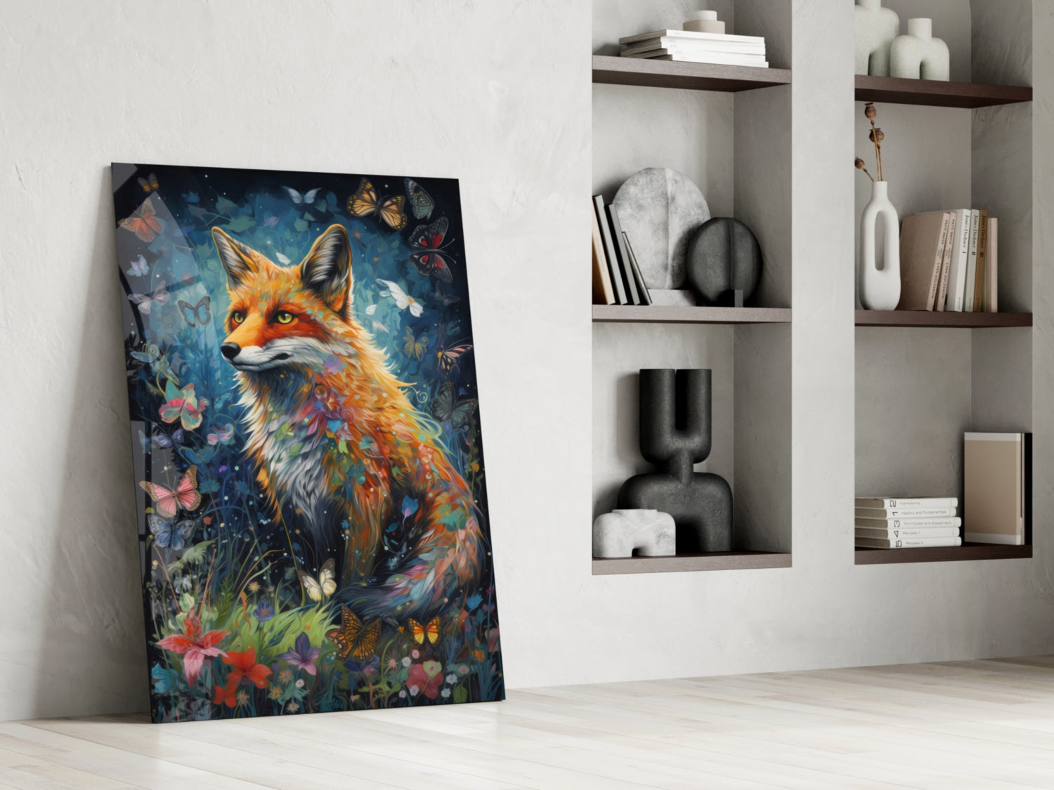 The Fox Glass Wall Art || Designer Collection