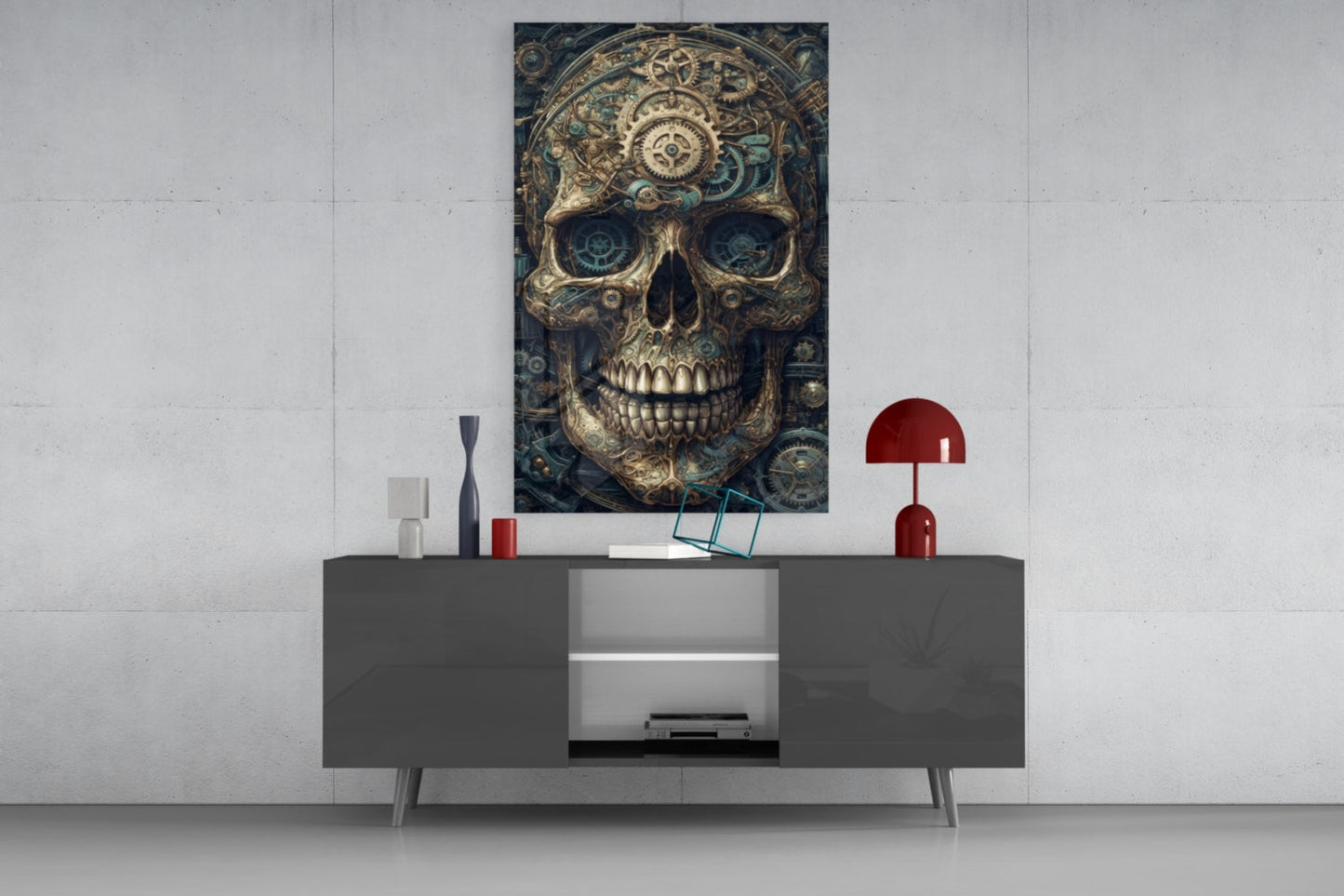 The Skull Glass Wall Art || Designer Collection