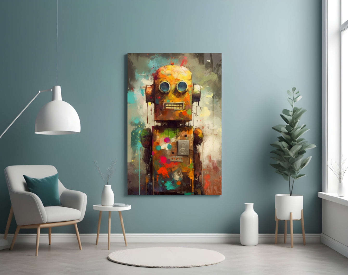 Robocute Glass Wall Art || Designer Collection