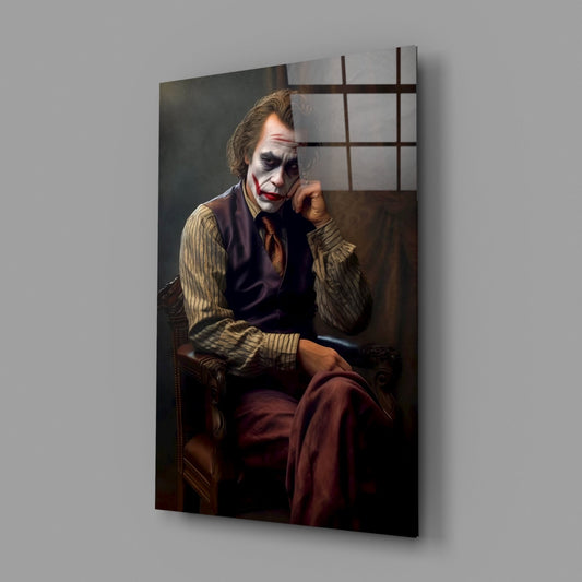 Joker the Thinker Glass Wall Art || Designer Collection