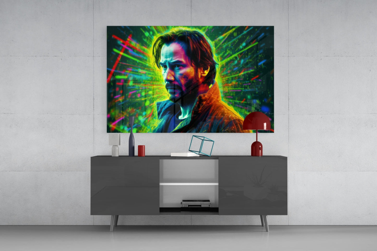 Keanu Reeves Glass Wall Art || Designer Collection