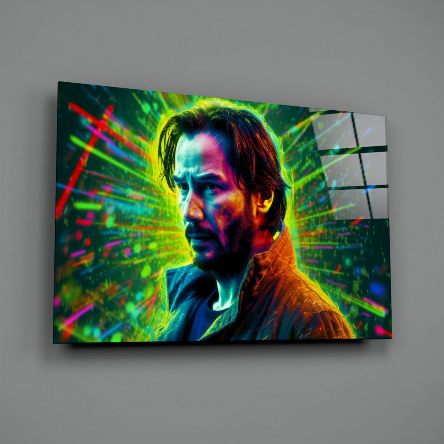Keanu Reeves Glass Wall Art || Designer Collection