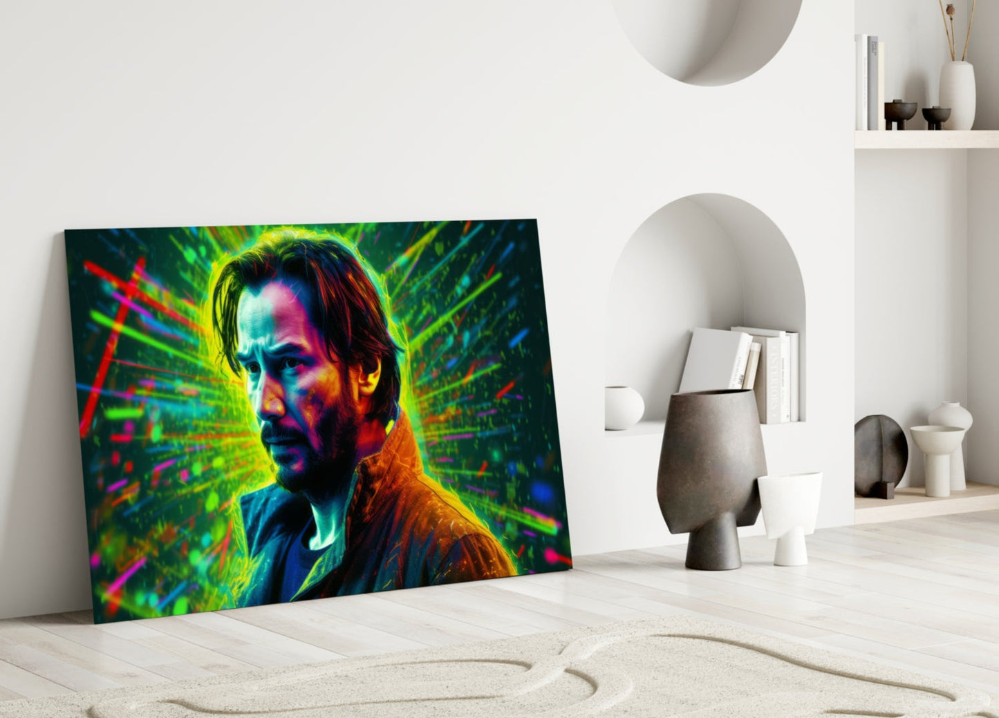 Keanu Reeves Glass Wall Art || Designer Collection