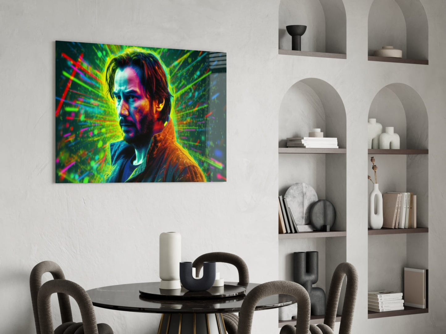 Keanu Reeves Glass Wall Art || Designer Collection