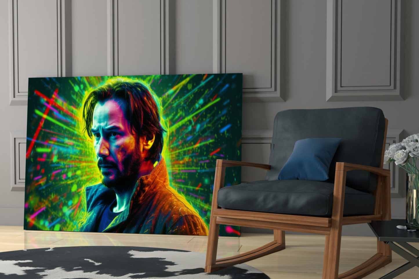 Keanu Reeves Glass Wall Art || Designer Collection