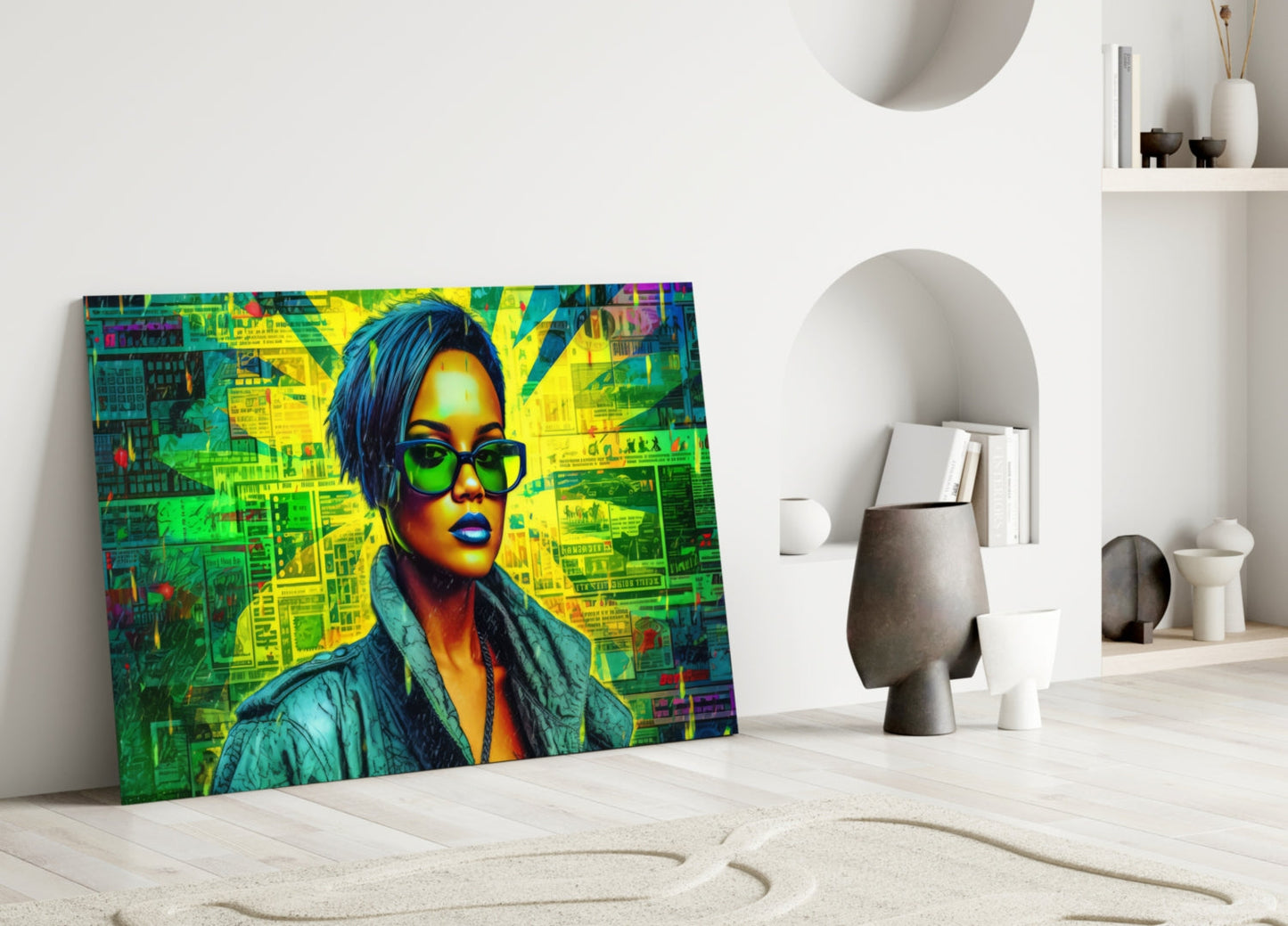 Rihanna Glass Wall Art || Designer Collection