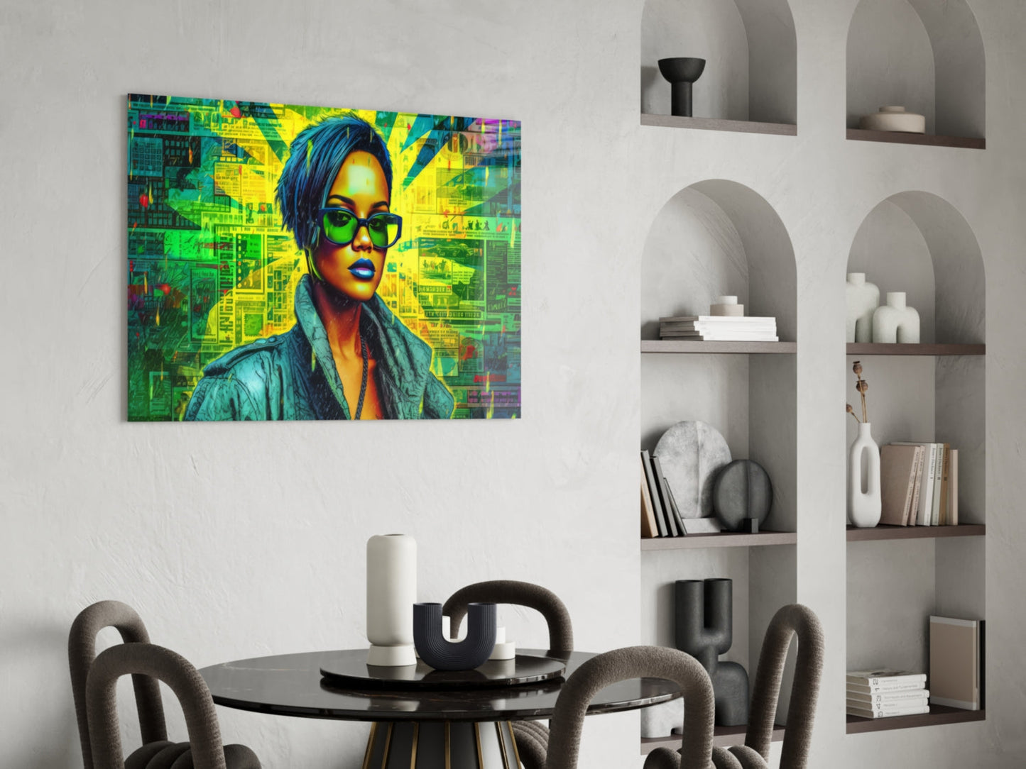 Rihanna Glass Wall Art || Designer Collection