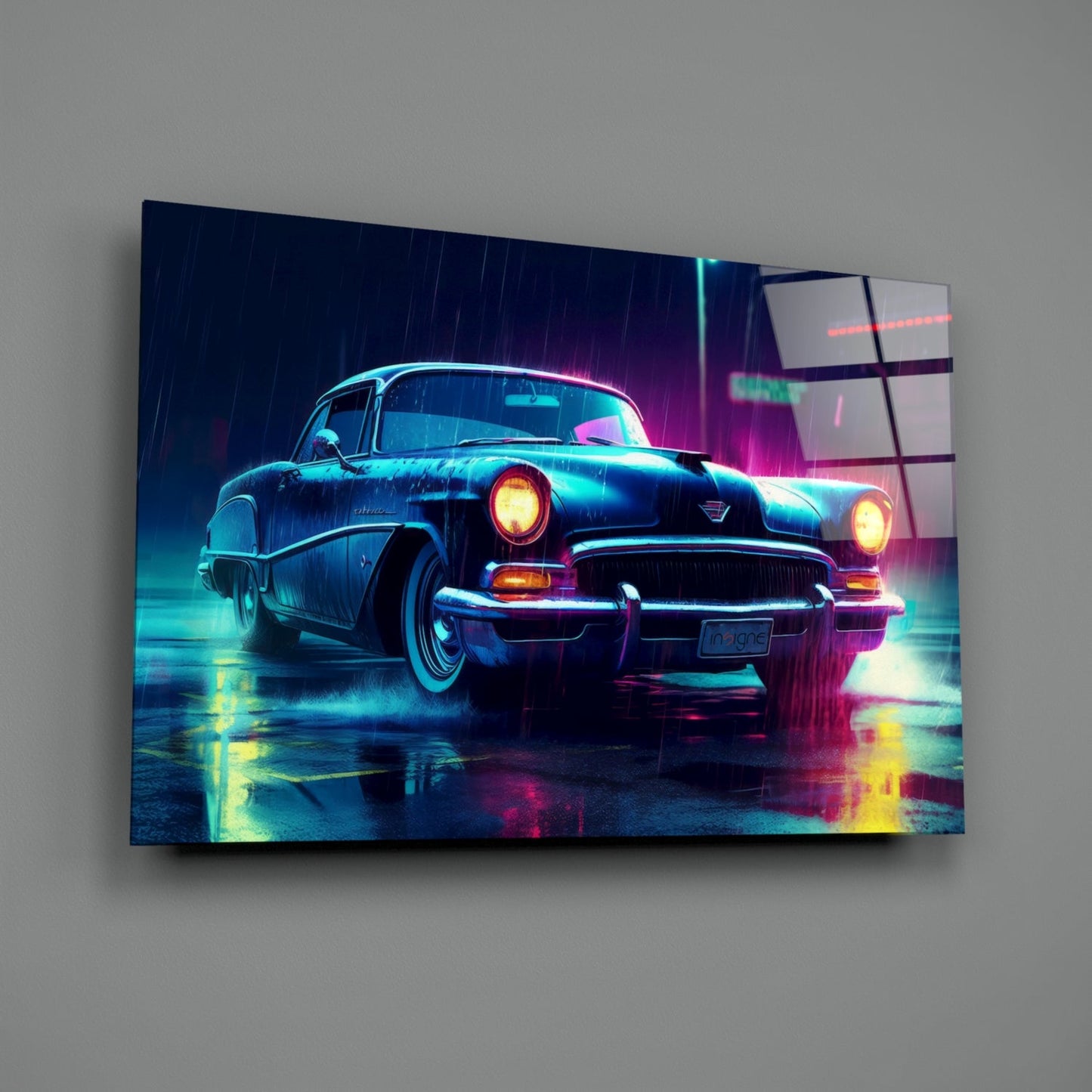 Cadillac Glass Wall Art || Designer Collection