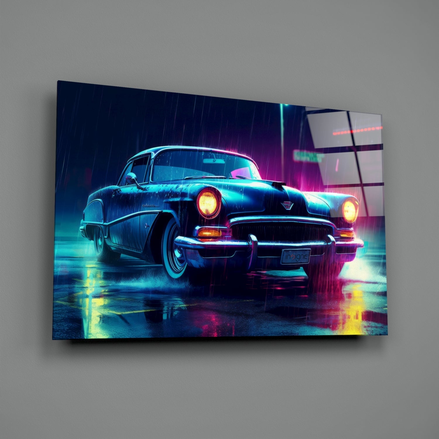Cadillac Glass Wall Art || Designer Collection