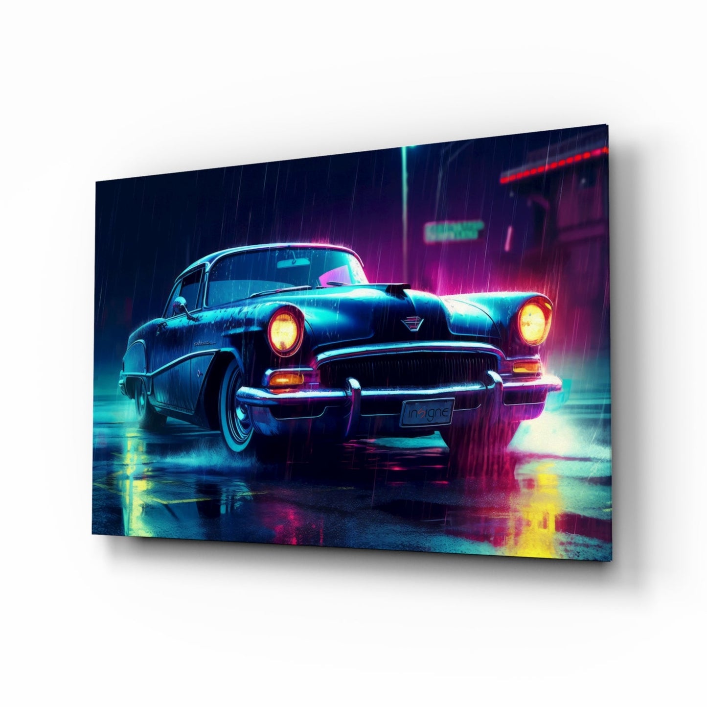 Cadillac Glass Wall Art || Designer Collection