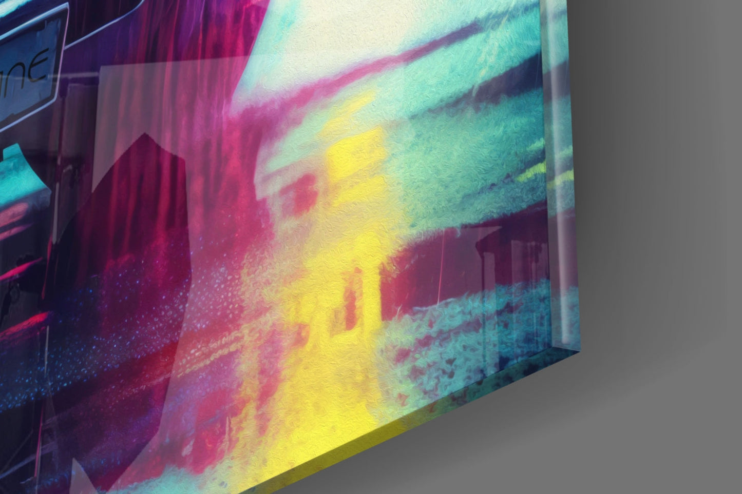 Cadillac Glass Wall Art || Designer Collection