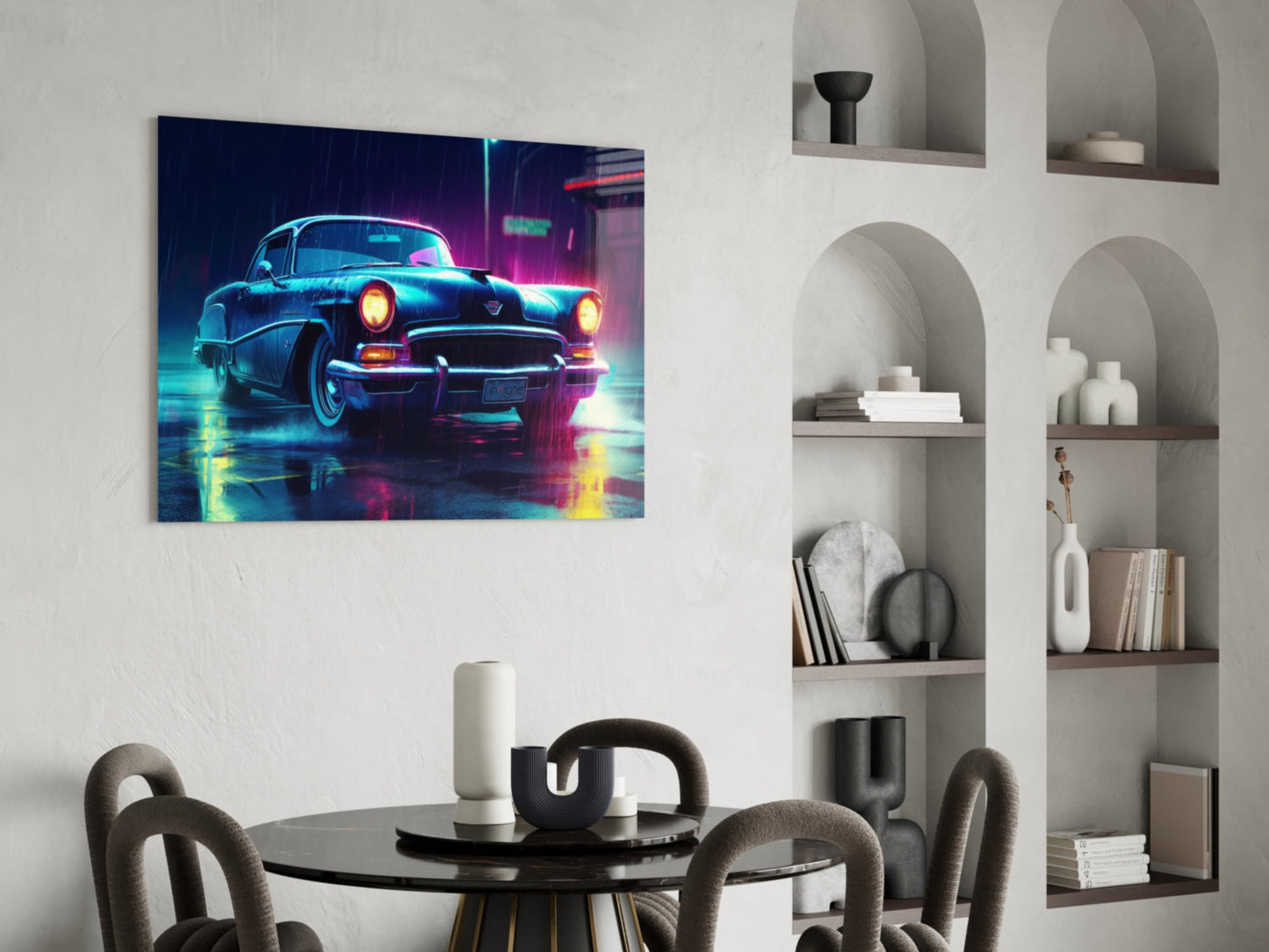 Cadillac Glass Wall Art || Designer Collection