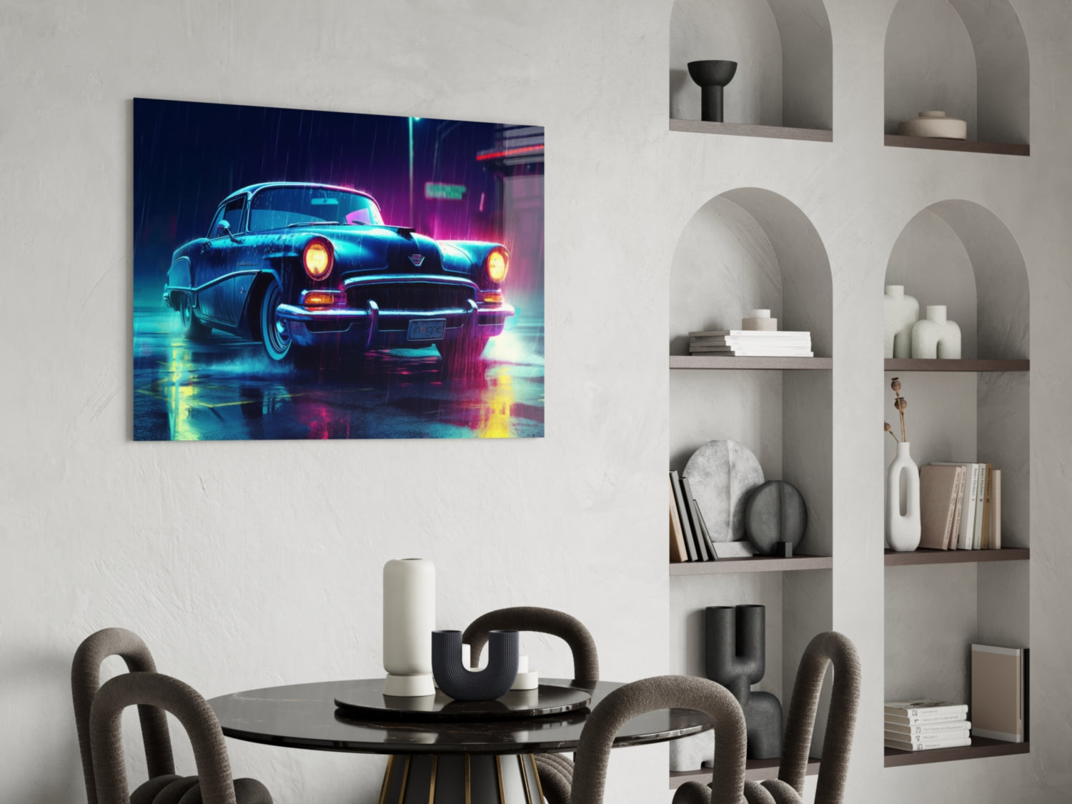 Cadillac Glass Wall Art || Designer Collection