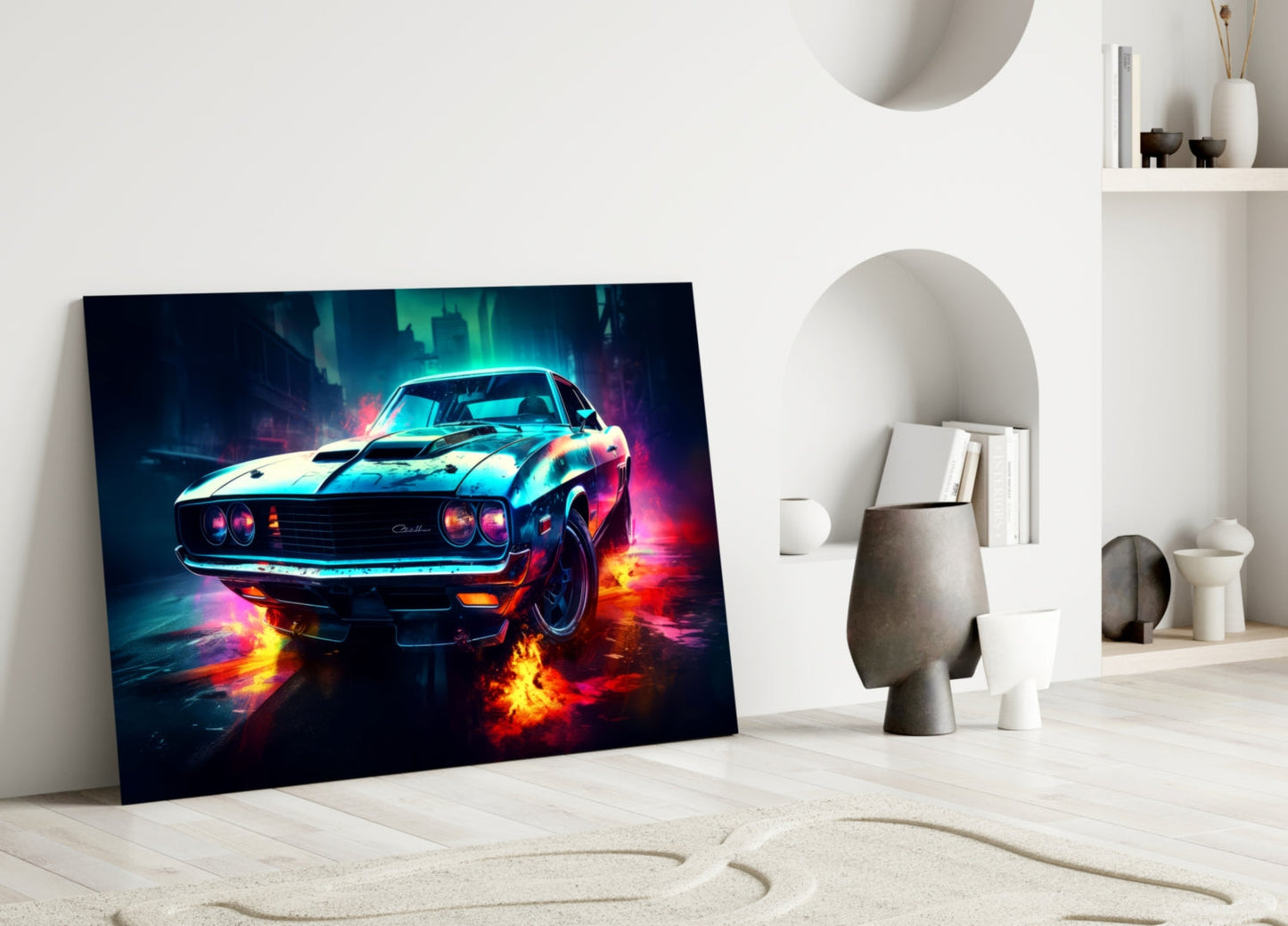 1970 Dodge Challenger  Glass Wall Art || Designer Collection