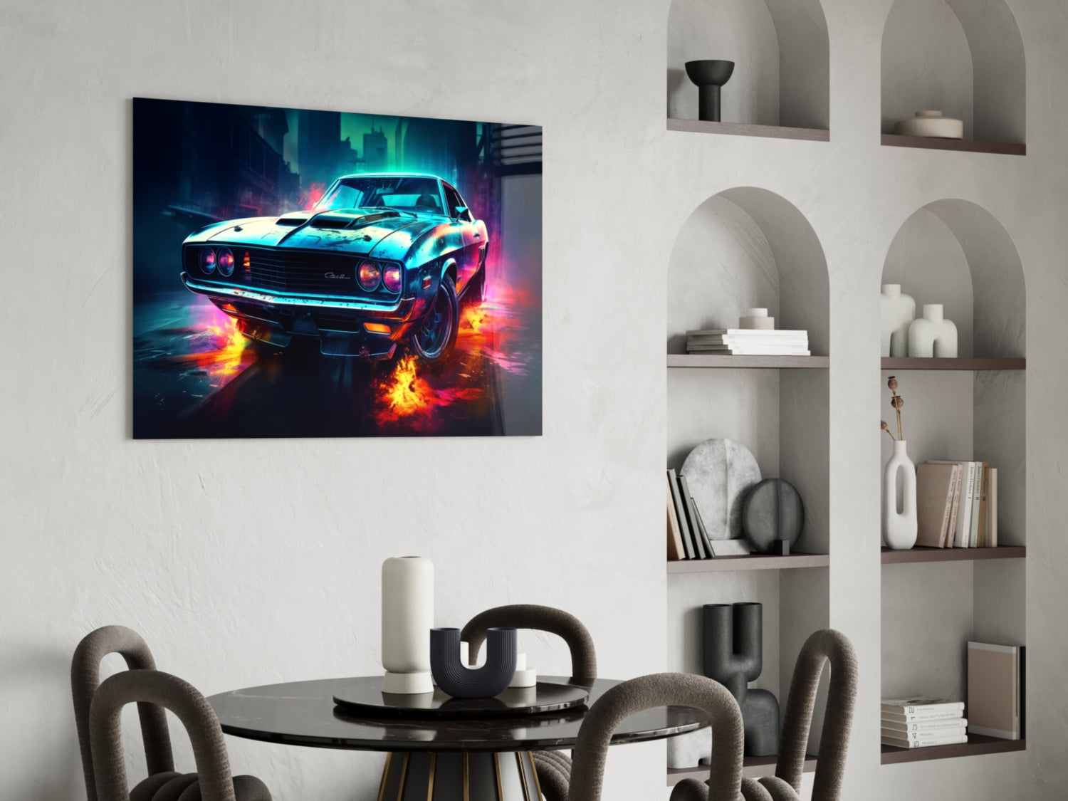1970 Dodge Challenger  Glass Wall Art || Designer Collection