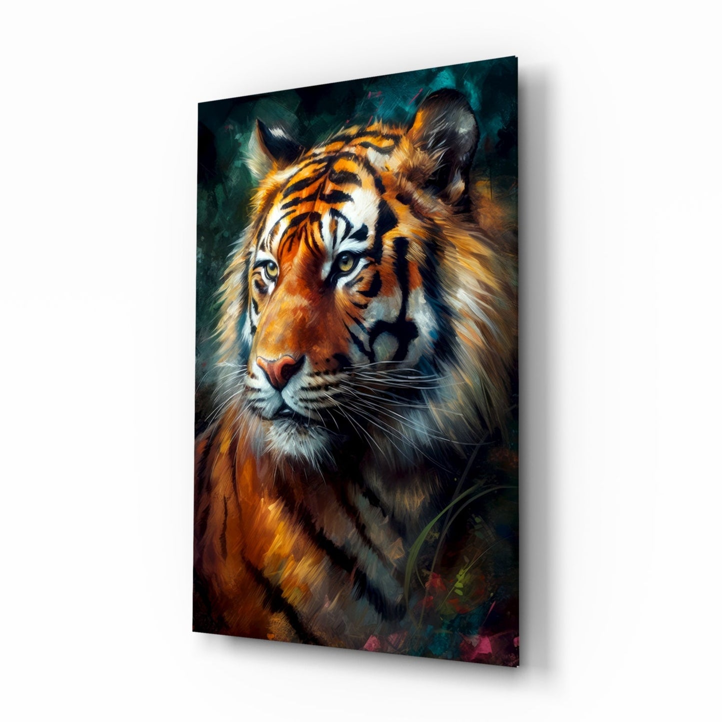 Tiger Glass Wall Art || Designer Collection