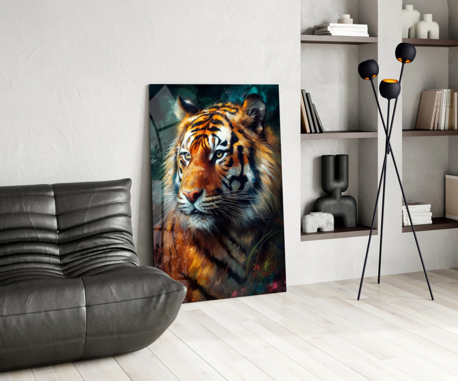 Tiger Glass Wall Art || Designer Collection