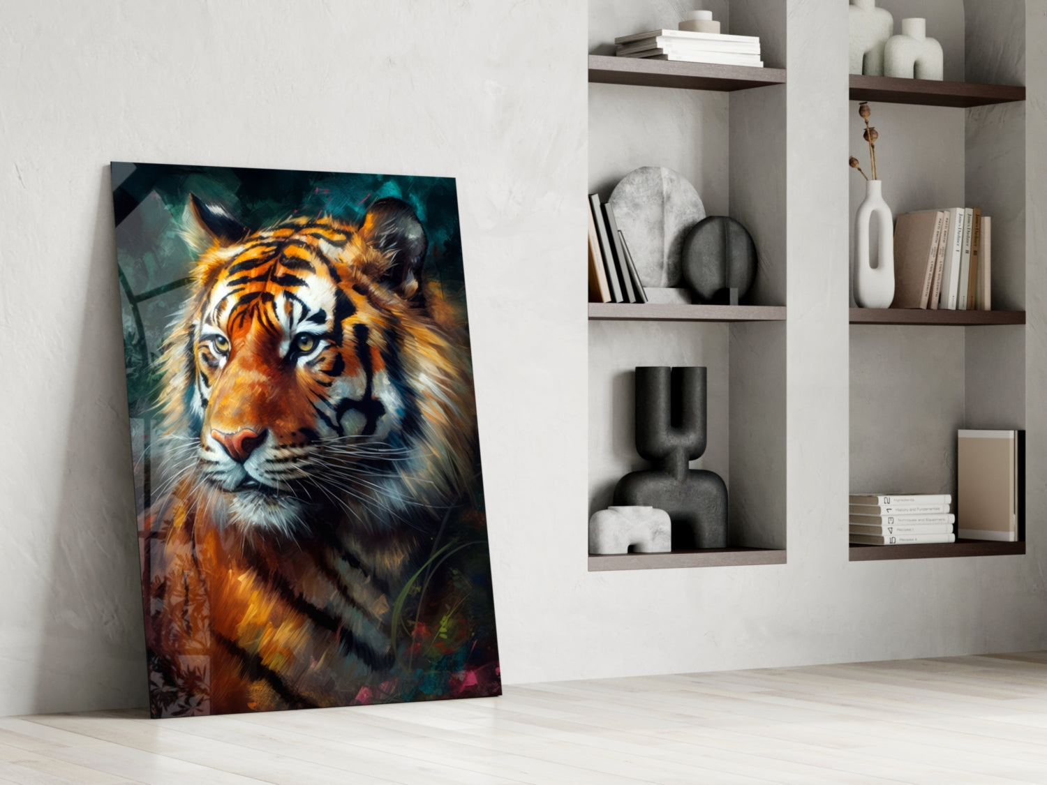 Tiger Glass Wall Art || Designer Collection