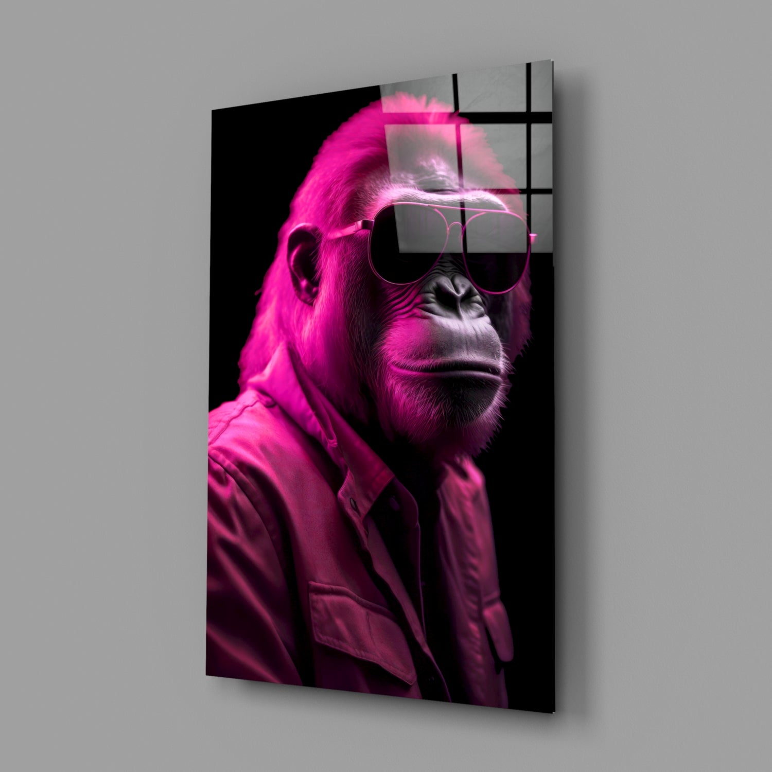 Ape the Cool Glass Wall Art || Designer Collection