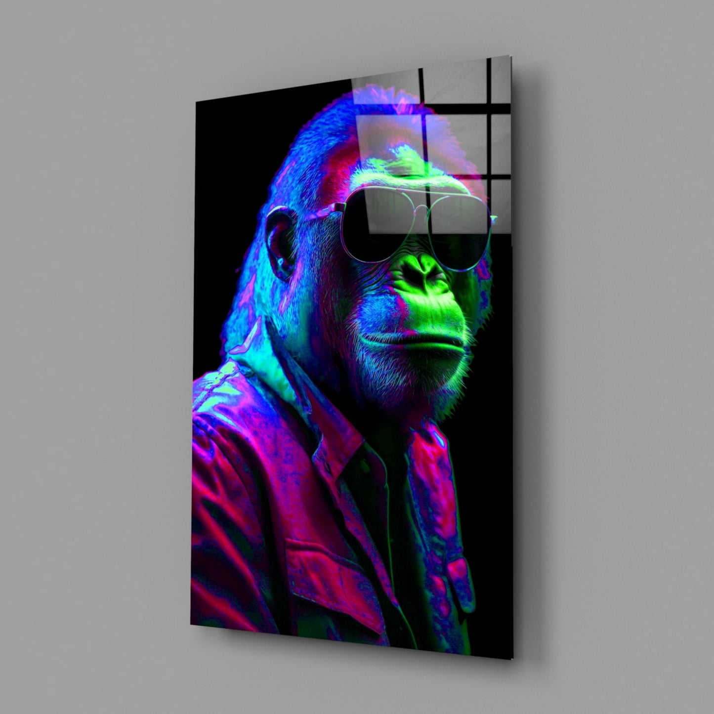 Ape the Cool Glass Wall Art || Designer Collection
