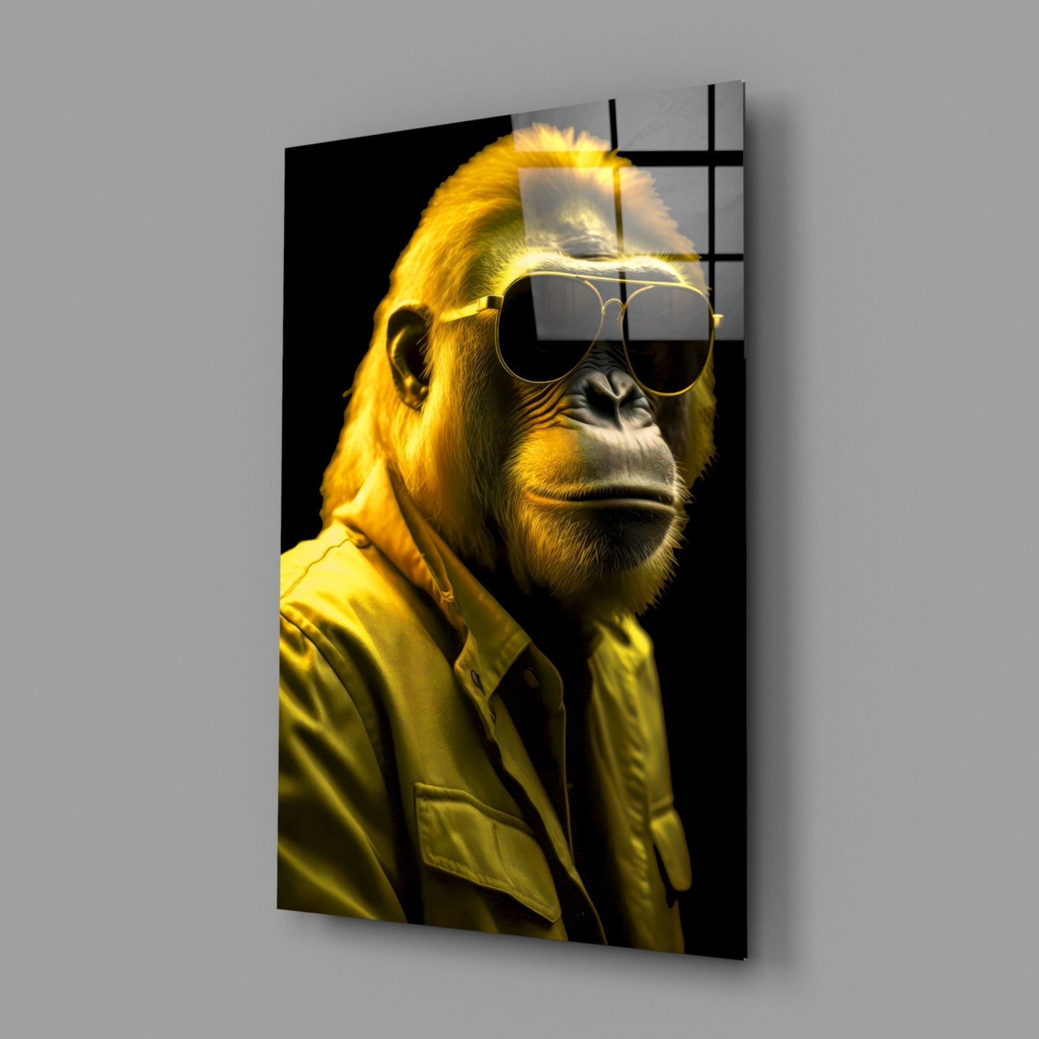 Ape the Cool Glass Wall Art || Designer Collection