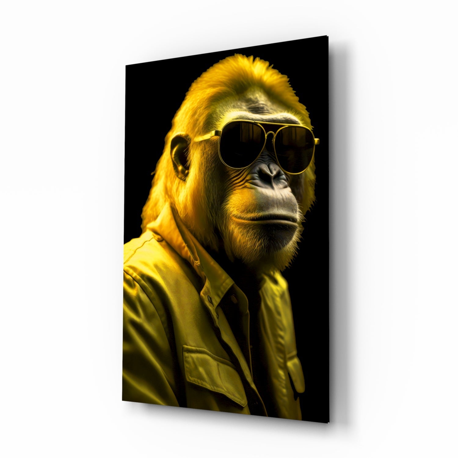 Ape the Cool Glass Wall Art || Designer Collection