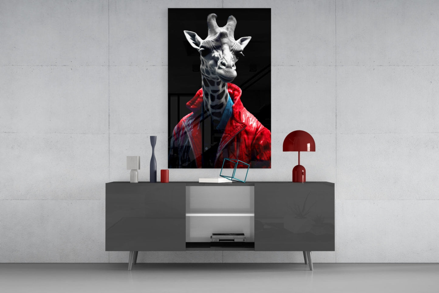 Stylish Giraffe Glass Wall Art || Designer Collection